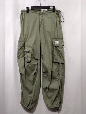 BDG Cargo Pants Womens XS Green Boho Retro Streetwear